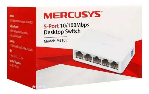switch 5 puertos 10/100 Mbps Mercusys