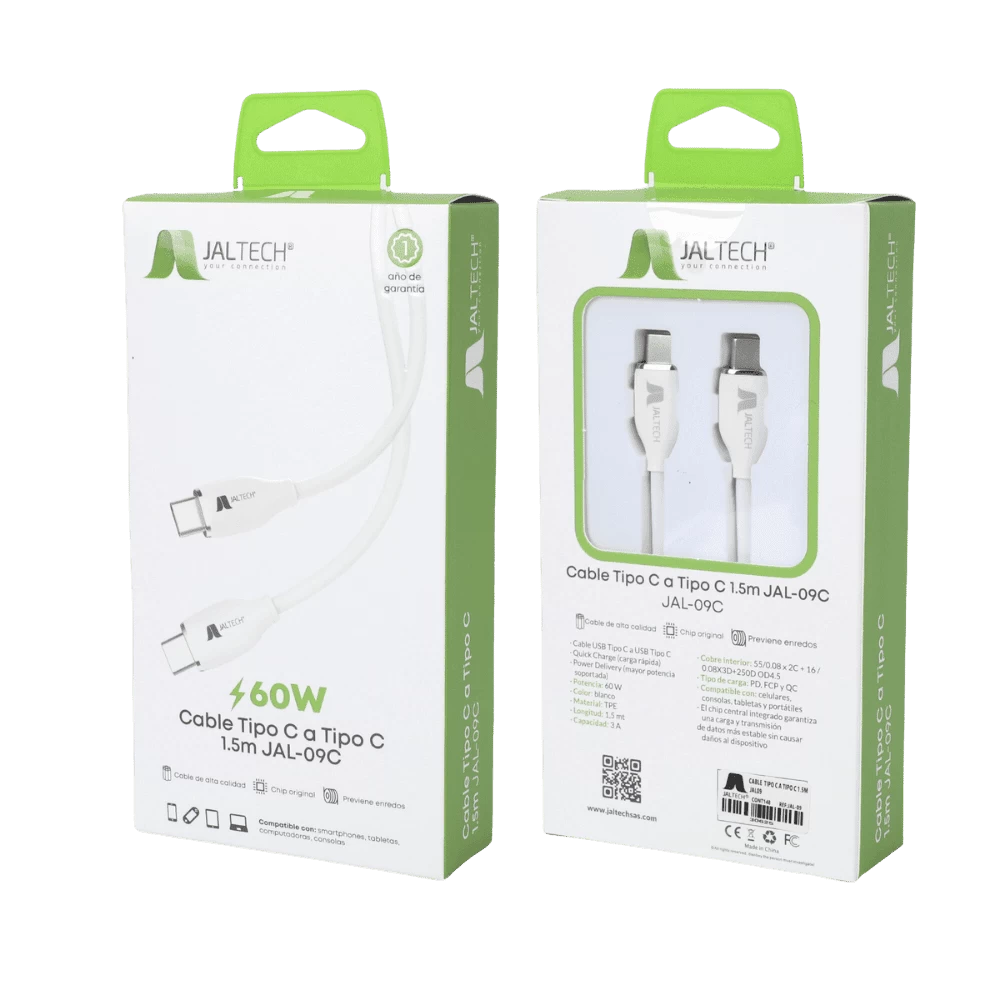cable tipo C a tipo C 1.5m JAL-09C