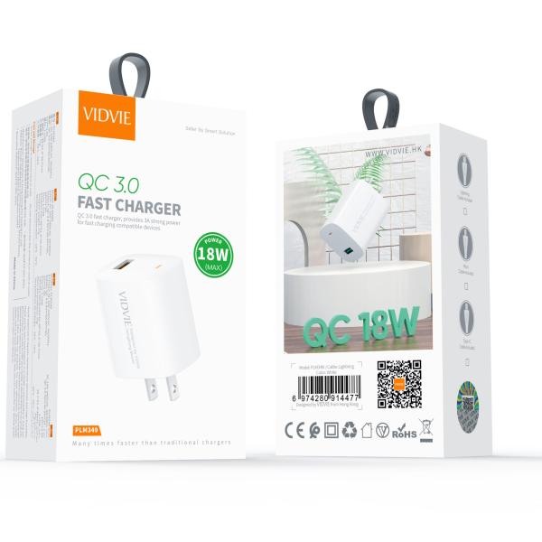 CARGADOR PARA iPhone VIDVIE PML349i 18w