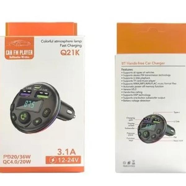 bluetooth- FM, para carro Q21K